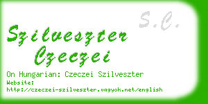 szilveszter czeczei business card